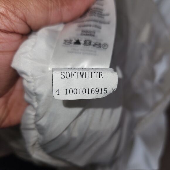 David's Bridal Pleated Strapless Wedding Dress Empire WaistSTYLE# WG3707Sz 10 - Picture 9 of 15